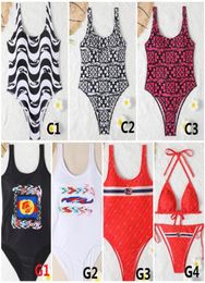 Women Swimsuit Full Letter Print Womens Bikini Set Textile High Waist Breathable Ladies Bathing Suit For Holiday Summer1191910