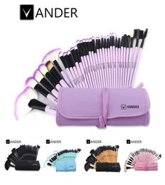 Professional Bag Of Makeup Beauty Pink Black Cosmetics 32pcs Make Up Brushes Set Case Shadows Foundation Powder Brush Kits6600522