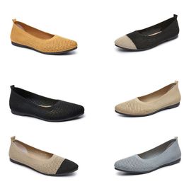 Spring/Summer 2024 New Solid Colour Pointed Toe Flat Heel Soft Sole Shoes Casual Breathable 19888