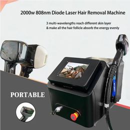 Permanent Pain-free 808 Hair Removal Laser Skin Rejuvenation Portable 3 Wavelength Diode Laser For Epilation 808nm 755nm 1064nm