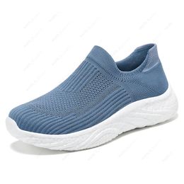 Women Shoes 2024 New Leisure Sports Shoes Running Shoes Sole Lazy Shoes Korean Edition Trend Flying Weaving One Step Single Shoes GAI 099
