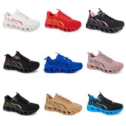 Men Women Running Shoes 2024 GAI Black White Purple Pink Green Navy Blue Light Yellow Beige Nude Plum Mens Trainers Sports Sneakers Thirty Five 384 s