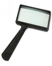 High quality 3X Rectangular Handheld Large Reading Magnifying Glass Magnifier For Reading Black1319336