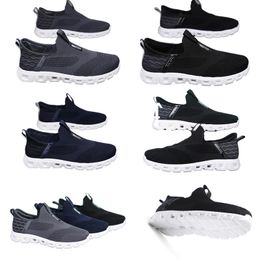 New Large Size Men's One Step Lazy Shoes Spring and Autumn Fashion Casual Knitted Breathable Mesh Sports Shoes Sports Trendy Shoes 44