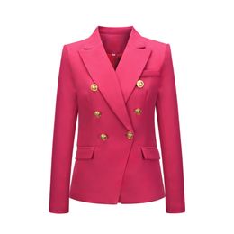 INS Big Kids Double breasted buckle blazers old girls Barbie pink princess outwear Fashion women spring coat S1136