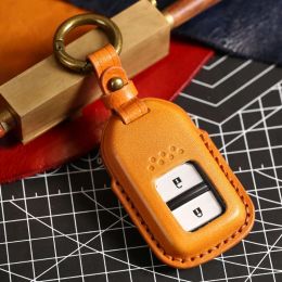 Leather Car Key Case Cover for Honda Crv Civic 10th Xrv City Turbo Accord Crider Keychain Holder Shell All Model