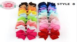 14 STYLE available 3 inch Grosgrain Ribbon Hair Bows WITH ClipBaby Girl elastic headband Pinwheel Hair BowsHair Pins Accessori9150682