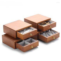 Jewellery Pouches Antique Drawer Box Solid Wood Ring Necklace Bracelet Storage Earpiece Play