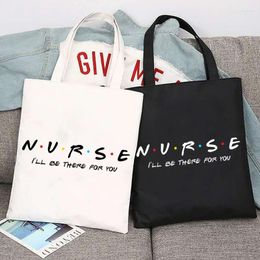 Evening Bags Women Handbags Caring Graphics Shopping Bag Harajuku Canvas Tote Fashion Portable Lady Letter Shoulder