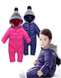 018M Newborn Infant Winter Jumpsuit For Baby Snowsuit Snow Coats Baby Boys Girls Romper Warm Overalls Children Cotton Clothes 2014353411
