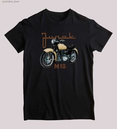 Men's T-Shirts Junak M10 Classic Polish Motorcycle T-Shirt. Summer Cotton Short Sleeve O-Neck Mens T Shirt New S-3XL L240304