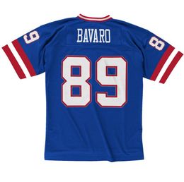 Stitched football Jersey 89 Mark Bavaro 1986 blue white mesh retro Rugby jerseys Men Women Youth S-6XL