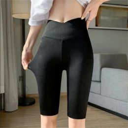 Shorts Shorts Women Thin Fitness Casual Fashion Summer Slim KneeLength Bottoms Black Cycling Shorts