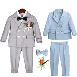 Suits Flower Boys Photography Suit Baby Kids Formal Ceremony Costume Children Birthday Wedding Party Dress Performance Tuxedo Set