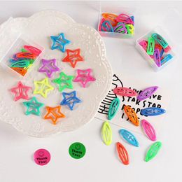 Hair Accessories 10Pcs/Box Cute Mini Clips Child Metal Hairgrip Solid Color Kids Snap Hairpins Baby Barrettes Colorful