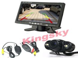 Wireless 2 LED Reversing backup parking Camera 170° 7quot LCD TFT Monitor Car Rear View Kit7129332