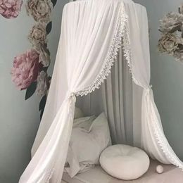 Mosquito Net Crib For Baby Lace Shading Bed Canopy Kids Hanging Dome Curtain Toddler Princess Play Tent Children Room Decoration 240220