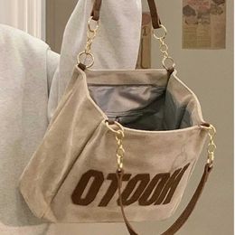 Shopping Bags College Student Class Shoulder Bag Big Women's Large Capacity Texture Commuter Carrying