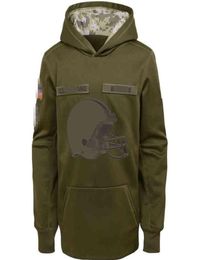 Men Hoodies Sweatshirts Bro Salute to Service Sideline Pullover American football mens Hoodie clothing Olive3701855