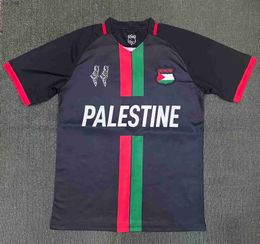 Soccer Jerseys Palestino2324 Mens Palestine National Team JIMENEZ BENITEZ CORTES Home Red White Away Black Football Shirt Short SleeveH2434