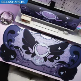 Pads Geekshare Computer Mouse Pad Keyboard Wrist Rest Joy Con Wing Star Dark Desk Mousepad Office Table Mat Gaming Accessories