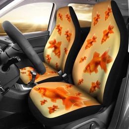 Car Seat Covers Goldfish (Carassius Auratus) Print Set 2 Pc Accessories Cover