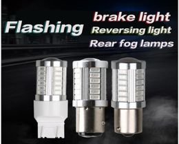 2PCS Car Motorcycle LED Bulbs Brake Lights Reversing Light Strobe T20 W21W 1156 BAU15S BA15S 1157 PY15D9167571