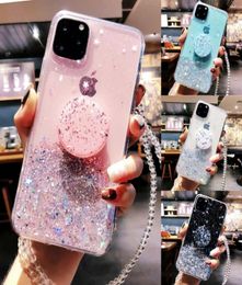 Bling Glitter Cases For iPhone 14 13 12 11 Pro Max XR X XS 6s 6 7 8 PlusSlim Case With Stand Holder Phone Cases Socket8228733