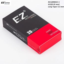 Needles EZ Revolution Cartridge Tattoo Needles Curved Magnum Round Magnum 9RM #12 (0.35 MM) for Rotary Pen Machine Grips 20 Pcs/Box