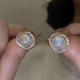Korean Exquisite Small Pearl Earrings, Light Zircon Stone, High Quality Elegance, Versatile and Simple Earrings for Commuting Women