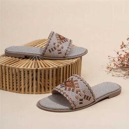 32% OFF Sports shoes 2024 Cfxxy 148 ladies summer new embroidered flat bottomed womens slippers with beach linen sandals on the outside