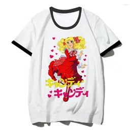 Women's T Shirts Candy Anime Tee Women Streetwear Manga Shirt Girl Y2k Clothes