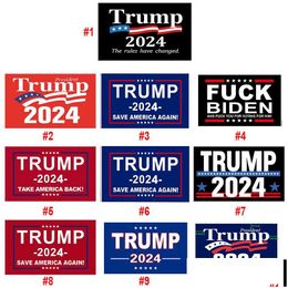 Banner Flags 20 Styles Trump 3X5 Ft 2024 Re-Elect Take America Back Flag With Brass Grommets Patriotic Drop Delivery Home Garden Fes Dhdyu