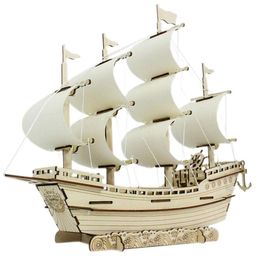 DIY Assembly Model Decoration HandAssembled Sailing Boat Wooden Crafts Decoration Children039S Toy Gift8913640