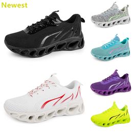 2024 hot sale running shoes mens woman whites navys cream pinks black purple Grey trainers sneakers breathable color7 GAI