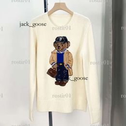 RL Bear Designer Men Knits Bear Sweater Ralphs Polos Pullover Crewneck Knitted Laurens Sweaters Long Sleeve Casual Christmas Printed Mens 503