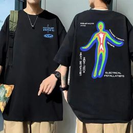 Skeleton Graphic Print T-shirt Male Hip Hop Fashion Trend Streetwear Mens Women Casual 100% Cotton Tshirt Mens Vintage T-Shirts 240304