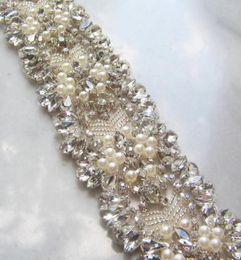 Gorgeous Bridal Sashes Rhinestones Pearls Crystals Stitches Sparkling Wedding Belts Bridal Accessories Customized4191950