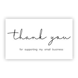 9*5.4cm Thank You For Supporting My Business Greeting Cards Office Package Stationery Message Baking Shop Supplies