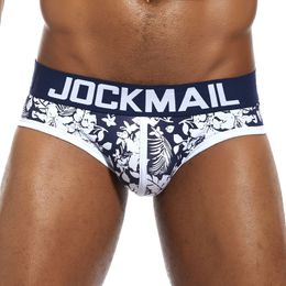 JOCKMAIL Marca Respirável Cuecas de Algodão Homens Cuecas Cuecas Impressas Shorts JM323