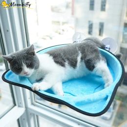 Mats Cat Window Hammock Climbing Frame Pet Kitty Hanging Sleeping Bed Cats Sunny Window Seat Nest Bearing 15kg Cat Shelf Seat Beds