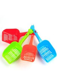 Plastic Pet Fecal Cleaning Spade Multi Color With Handle Cat Litter Shovel Durable Thicken Pets Supplies 1tt CB1998585