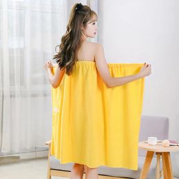 Towel Coral Velvet Women Fashion Super Soft Water Absorbent Bathing Skirt With Quick Drying Elastic Band Wrapped Half Body Beach