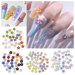 Nail Art Decorations 3d Flower Jewellery Ornament Acrylic Rhinestone Light White Blue Spring Supplies DIY