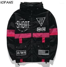 Hip Hop Thin Zipper Casual Jacket Mens Outwear Anorak Men Windbreaker Waterproof Fashion Black White Spring Autumn11762151