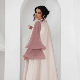 Ethnic Clothing Abaya For Elegant Muslim Women Satin Diamond Long Maxi Dress Turkey Dubai Islam Arab Eid Party Evening Gown Kaftan Jalabiya