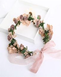 Bohemian Garland Bridal Bridesmaid Artificial Floral Headband Wedding Party Headpiece Hair Hat Decoration Beach Garden Pograph 2175619