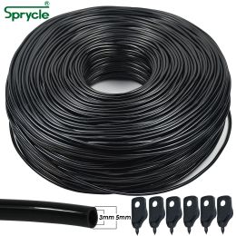 Sprayers Sprycle 5140m 3/5mm Pvc Hose Micro Drip Irrigation System W/ Puncher 1/8'' Garden Tubing Pipe Arrow Dripper Plants Greenhouse