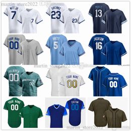 Stitched 2024 Baseball Jersey 16 Bo Jackson 5 George Brett 12 Nick Loftin 19 Michael Massey 44 Dairon Blanco 27 Tyler Gentry 28 Kyle Isbel 16 Hunter Renfroe 6 Drew Waters