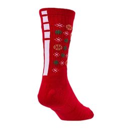 Basketball Socks Elite Christmas Socks CREW for Man Size 4046 Basketball Skateboarding Socks2310456